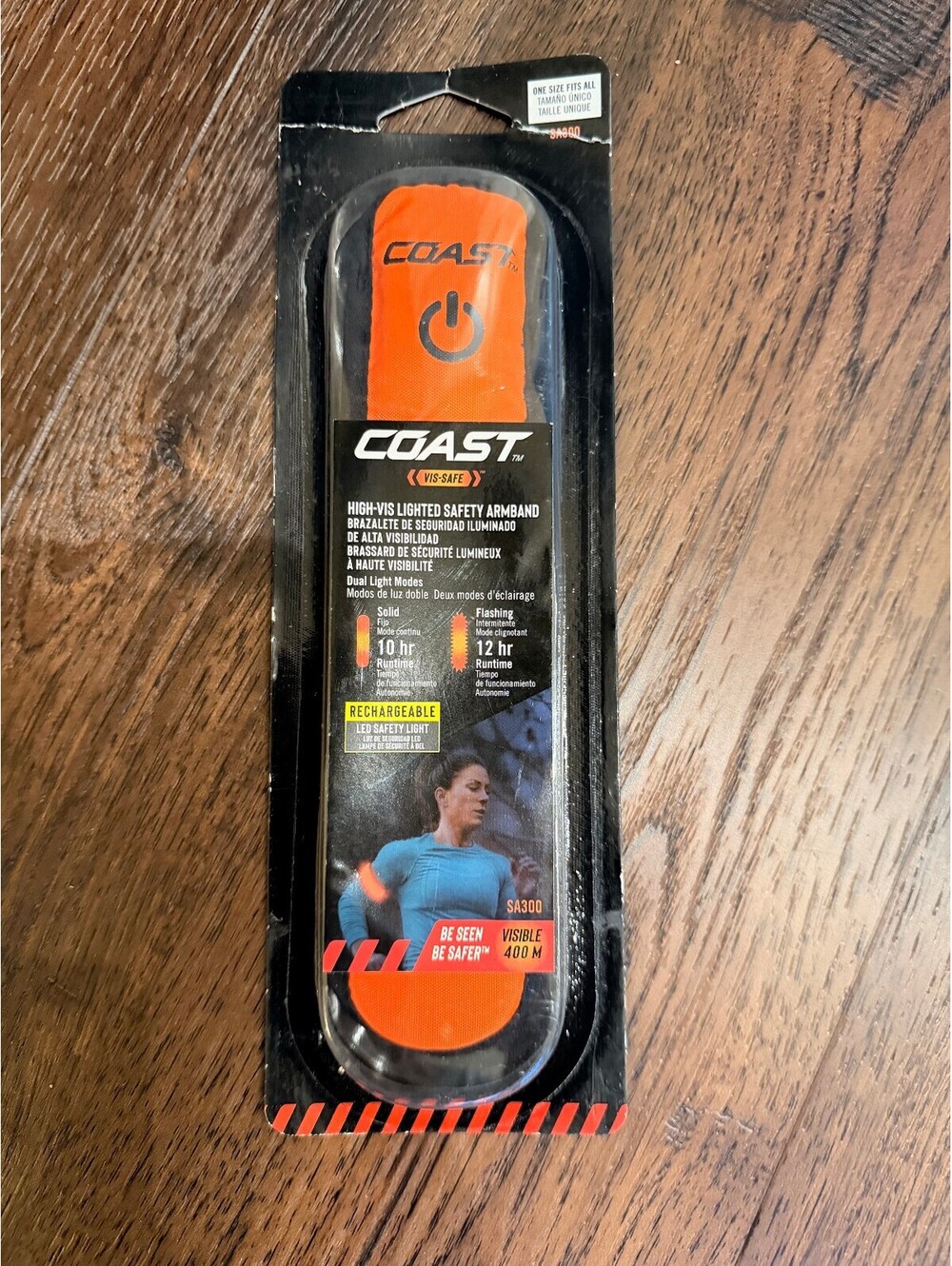 Coast | Rechargeable LED High-Vis Safety Armband Orange | NIB | 1171
